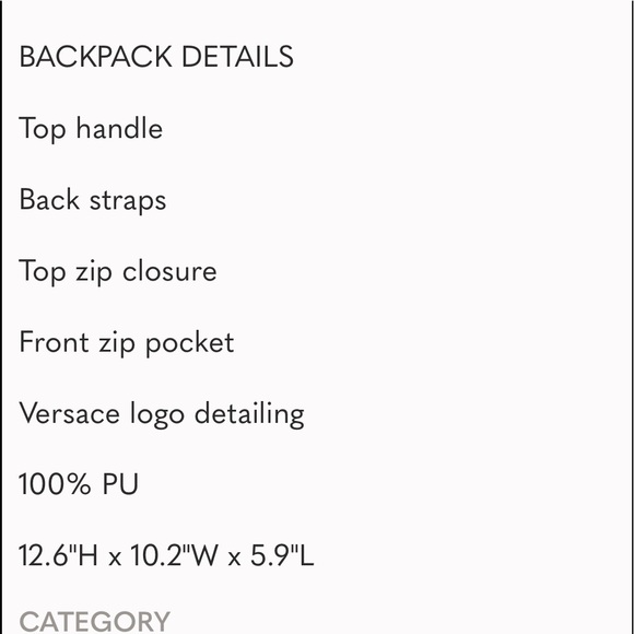 Versace Backpack - Picture 5 of 5